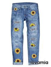 luvamia Boyfriend Jeans for Women Ripped Jeans Womens Stretch Distressed Patchwork Pants Denim