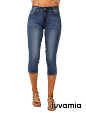 luvamia Womens Capri Jeans for Women High Waisted Skinny Ripped Jean Denim Pants