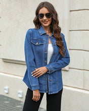 luvamia 2023 Jean Jackets for Women Fashion Denim Jacket Western Oversized Fall Shacket Jacket Button Up with Pockets