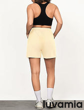 LUVAMIA Women's High Waist Elastic Waistband Shorts Regular Comfort Silhouette