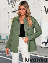 luvamia 2025 Jean Jackets for Women Fashion Oversized Button Down Denim Jacket Western Fall Shacket Jacket with Pockets