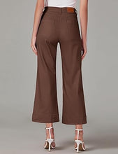 luvamia Wide Leg Jeans for Women Trendy High Waisted Flare Jeans Cropped Denim Pants Stretchy Baggy with Patch Pockets