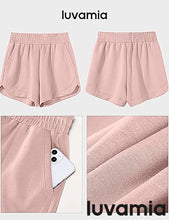 LUVAMIA Women's Brief High-Waisted Elastic-Waist Athletic Wide-Leg Shorts