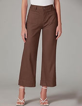 luvamia Wide Leg Jeans for Women Trendy High Waisted Flare Jeans Cropped Denim Pants Stretchy Baggy with Patch Pockets