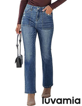 luvamia Bootcut Jeans for Women Trendy High Waisted Classic Boot Cut Stretchy Denim Pants Patch Pocket Trouser Jeans