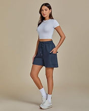 LUVAMIA Women's Wide Leg Lounge Shorts Elastic Waist Drawstring Sport Brief Casual Comfy Cozy Shorts