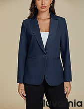 LUVAMIA Women's Classic Button Blazer Single Jacket Coat Long Sleeve