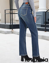 luvamia Bootcut Jeans for Women Trendy High Waisted Classic Boot Cut Stretchy Denim Pants Patch Pocket Trouser Jeans