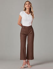luvamia Wide Leg Jeans for Women Trendy High Waisted Flare Jeans Cropped Denim Pants Stretchy Baggy with Patch Pockets
