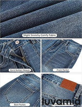 luvamia Bootcut Jeans for Women Trendy High Waisted Classic Boot Cut Stretchy Denim Pants Patch Pocket Trouser Jeans
