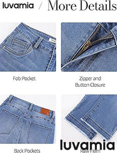 luvamia FleXclusive Capri Jeans for Women Trendy Mid Rise Distressed Raw Hem Casual Summer Stretchy Denim Capris Pants Relaxed Fit