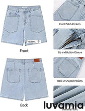 luvamia FleXclusive Jean Shorts Womens High Waisted Trendy Stretchy Denim Shorts Casual Summer Jorts with Pockets Concert Outfits