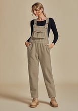 Women's No Stretch Adjustable Fleece Overalls Casual Jumpsuits With Pockets