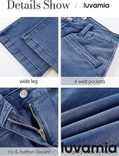 LUVAMIA Women's Wide-leg Jeans High Waist Fashion Jeans Trousers Jeans Versatile Commuter Style