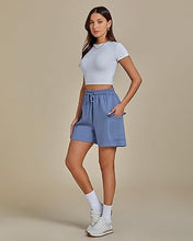 LUVAMIA Women's Wide Leg Lounge Shorts Elastic Waist Drawstring Sport Brief Casual Comfy Cozy Shorts