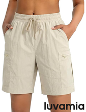 luvamia Hiking Shorts for Women Cargo 7" High Waisted Lightweight Quick Dry Golf Summer Casual Shorts with Pockets