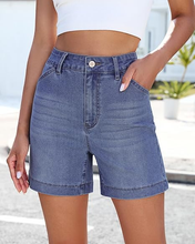 luvamia FleXclusive Jean Shorts for Women High Waisted Trendy Stretchy Denim Shorts 5 Inch Inseam Summer Casual Jorts with Pockets