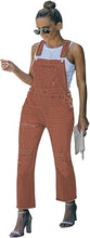 luvamia Women Ripped Stretch Adjustable Denim Bib Overalls Jeans Pants Jumpsuits