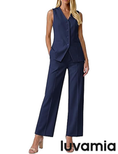 luvamia Two Piece Sets for Women Vest Pantsuits Set Dressy Business Casual Outfits