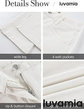 LUVAMIA Women's Wide-leg Jeans High Waist Fashion Jeans Trousers Jeans Versatile Commuter Style