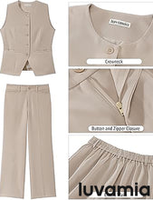 LUVAMIA Women's 2 Piece  Suiting Business Casual Pantsuits Outfit