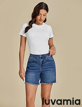 Luvamia Women's Casual Denim Walkshorts Summer Straight