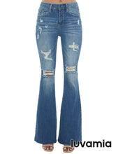 luvamia Womens Bell Bottom Jeans Flare Jean High Rise Distressed Stretch Bootcut Pants