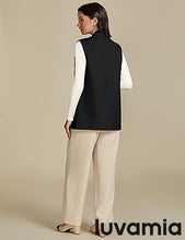luvamia Women's sleeveless business style lapel vest jacket