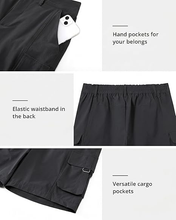 luvamia Cargo Shorts Women High Waisted Casual Elastic Waist 7" Inseam Mid Thigh Hiking Golf Shorts with Utility Pockets