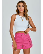 luvamia Cargo Shorts for Women Trendy High Wasited Casual Summer Stretchy Utility Cut Off Shorts with Pockets