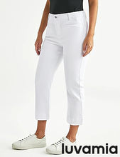 luvamia Capri Jeans for Women High Waisted Slim Straight Stretchy Denim Capris Pants Welt Pockets Casual Cropped Jeans