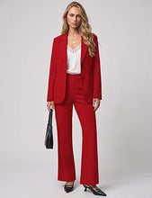 luvamia Pant Suits for Women 2 Piece Sets Business Casual Bootcut Pants Set Buttons Breasted Suit Jackets, High Waisted Bootcut Pants, 29" Inseam, Professional Office Pantsuits, Fall Teacher Outfits
