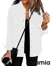 luvamia 2025 Jean Jackets for Women Fashion Oversized Button Down Denim Jacket Western Fall Shacket Jacket with Pockets