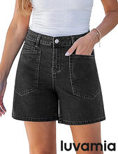 luvamia FleXclusive Jean Shorts Womens High Waisted Trendy Stretchy Denim Shorts Casual Summer Jorts with Pockets Concert Outfits