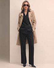 luvamia Pants Suits Women 2 Piece Double Breasted Business Casual Outfits Classic Notch Lapel, Wide Leg Pants, Structured Shoulders, Professional Dressy Pantsuit Set, Office Chic, 2026 Fall Fashion