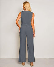 LUVAMIA Women 2 piece Vest Set Wide Leg Business Casual V Neck Sleeveless Suit Work Pant