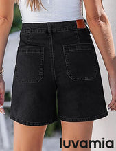 luvamia FleXclusive Jean Shorts Womens High Waisted Trendy Stretchy Denim Shorts Casual Summer Jorts with Pockets Concert Outfits