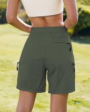 luvamia Hiking Shorts for Women Cargo Pull On Elastic Waist Lightweight Quick Dry Summer Sport Golf 7 Inch Inseam Shorts