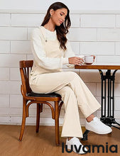 luvamia Corduroy Overalls for Women Loose Fit Baggy Straight Casual Adjustable Straps Bib Jumpsuit Overalls with Pockets