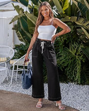 luvamia FleXclusive Wide Leg Jeans for Women Trendy High Waisted Elastic Waist Paperbag Drawstring Stretchy Denim Pants Trouser Jeans