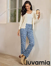 luvamia Straight Leg Jeans for Women Floral Printed High Waisted Trendy Cute Vintage Stretchy Denim Pants Boho Jeans