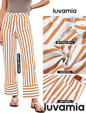 luvamia Striped Jeans for Women Wide Leg High Waisted Trendy Patch Pockets Stretchy Denim Pants Casual Trouser Jeans