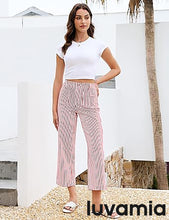 luvamia Stripe High Waist Wide Leg Jeans for Women