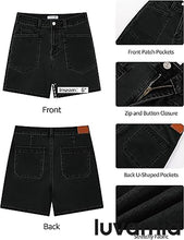 luvamia FleXclusive Jean Shorts Womens High Waisted Trendy Stretchy Denim Shorts Casual Summer Jorts with Pockets Concert Outfits