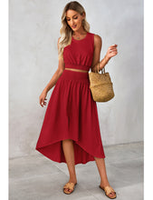 LUVAMIA Women Business Elegant Skirt High-Waist Matching Short Crop Top