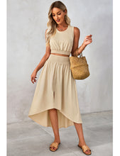 LUVAMIA Women Business Elegant Skirt High-Waist Matching Short Crop Top
