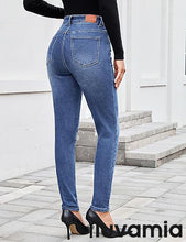 luvamia Skinny Jeans for Women Thin Fleece Lined High Waisted Front Yoke Fall Thermal Stretchy Denim Pants Warm Jeggings