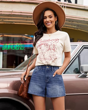 luvamia FleXclusive Jean Shorts for Women High Waisted Baggy Wide Leg Elastic Waist Mom Denim Shorts 4" Inseam Casual Summer Jorts