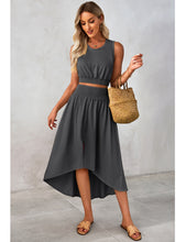 LUVAMIA Women Business Elegant Skirt High-Waist Matching Short Crop Top