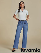 LUVAMIA High Waisted Slim Wide Leg Women Regular fit Full Length